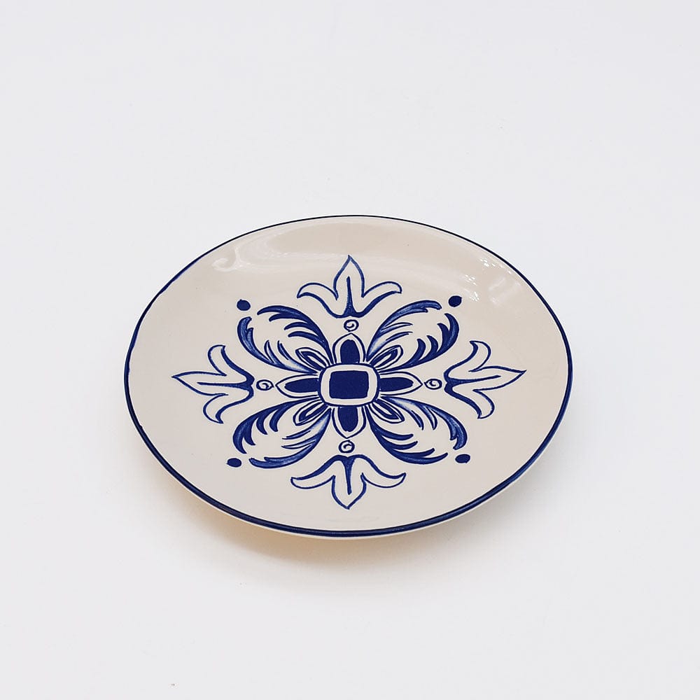 Assiette à entrée/dessert motifs azulejos version 3 Assiette en céramique "Floral" - 15cm