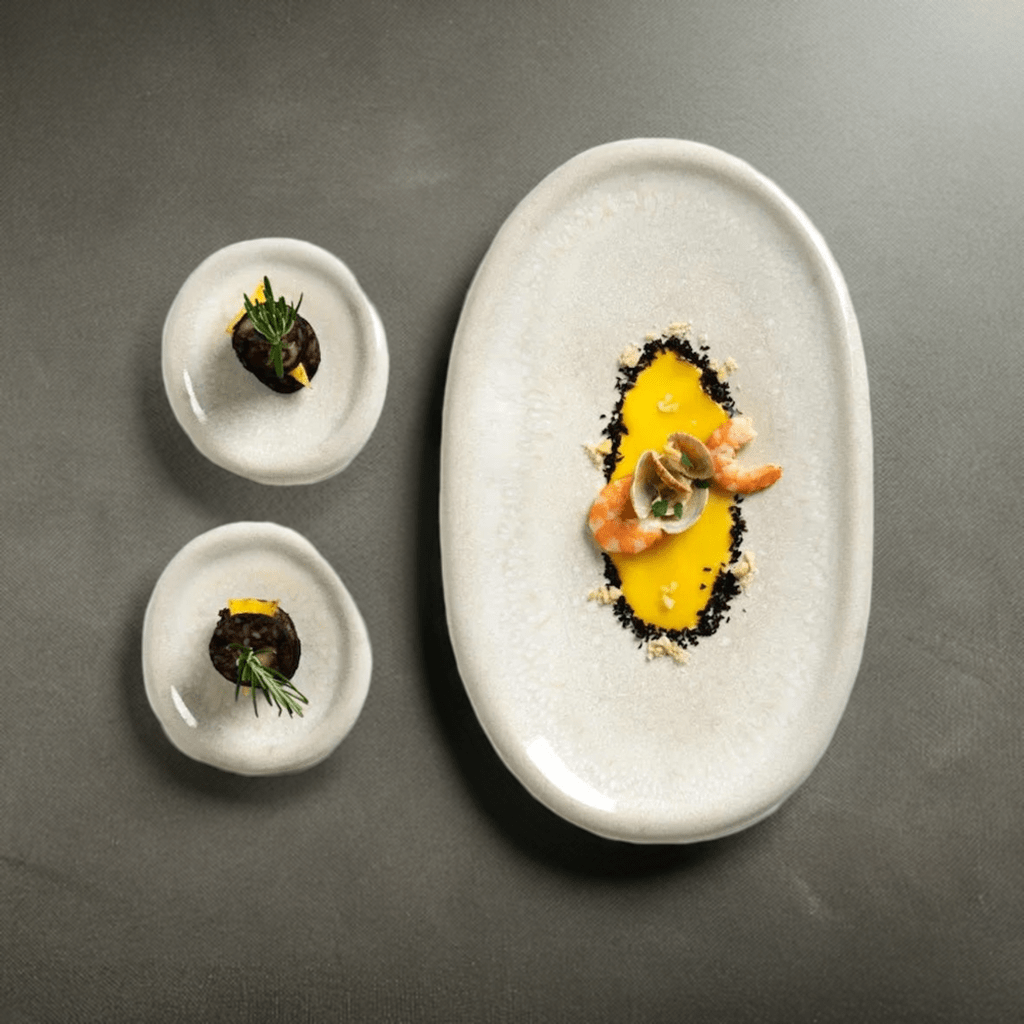 Assiette à entrée en grès marron portugais Petite coupe en grès Cristal - 11cm