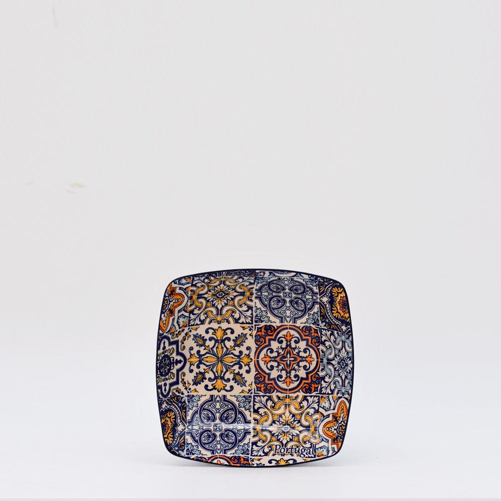 Assiette creuse en céramique du Portugal I Vente en ligne Petit plat creux "Azulejos" - Jaune