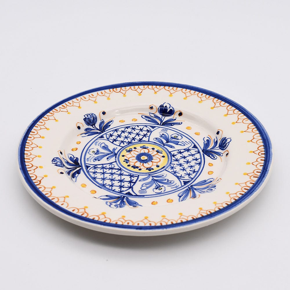 Assiette en céramique traditionnelle de Portugal I Jaune 25cm Assiette en céramique "Tradicional" - 27 cm