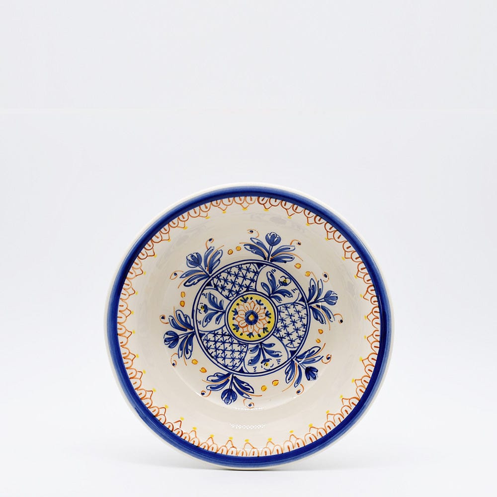 Assiette en céramique traditionnelle de Portugal I Jaune 25cm Petit saladier en céramique "Tradicional" - 20 cm