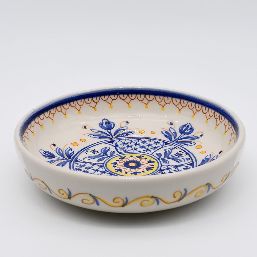Assiette en céramique traditionnelle de Portugal I Jaune 25cm Petit saladier en céramique "Tradicional" - 20 cm