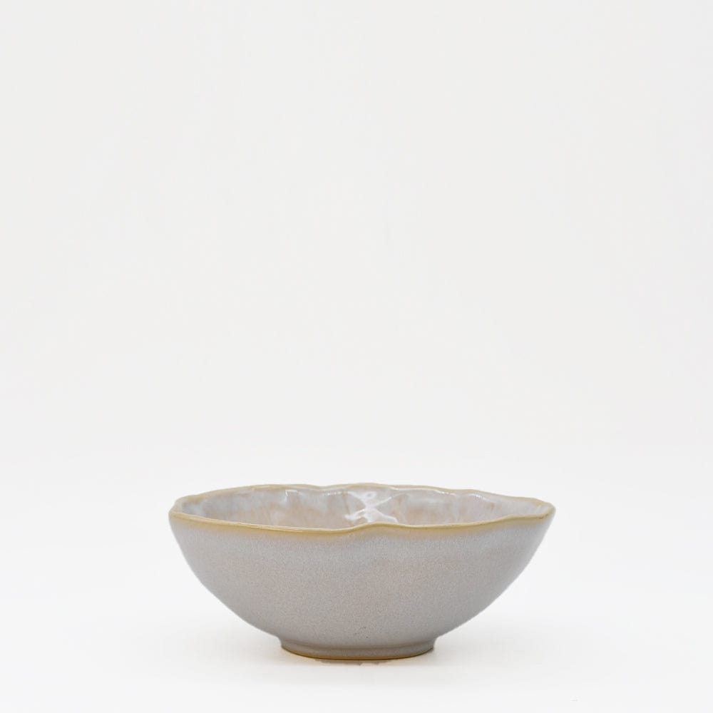 Assiette en porcelaine blanche à bord doré Ø27cm – Fabriquée au Portugal Bol en grès en forme de chou