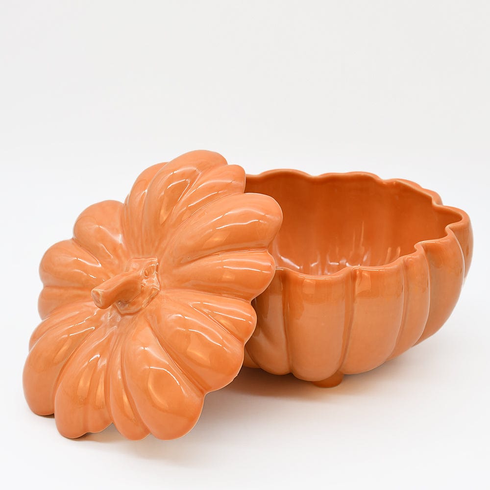Assiette en porcelaine blanche à bord doré Ø27cm – Fabriquée au Portugal Soupière en grès en forme de citrouille