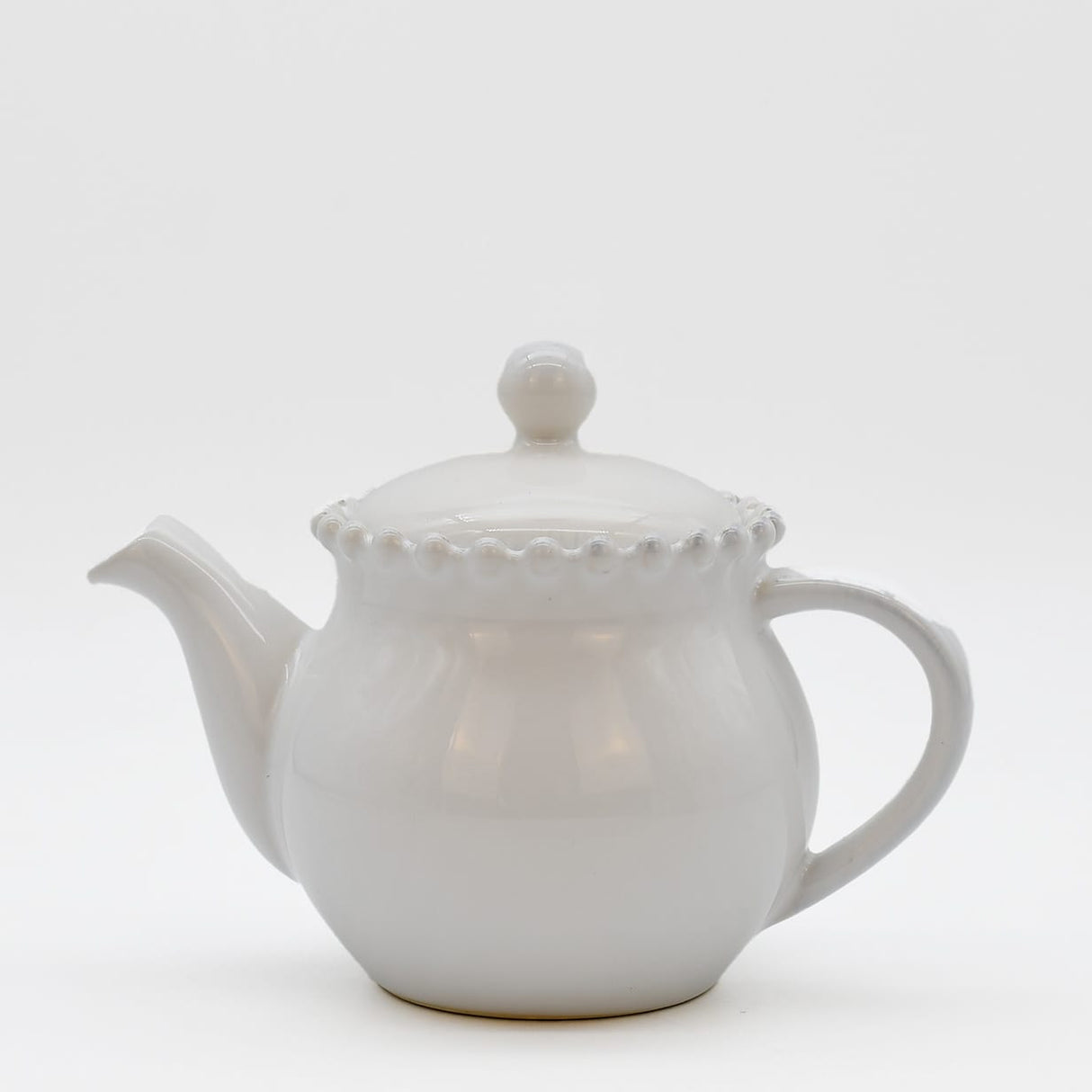 Assiette principale en grès 27cm I Vaisselle portugaise Théière en grès "Pearl"