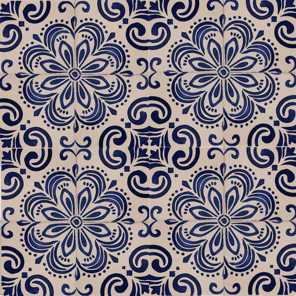 Azulejo portugais I Carreau de faïence du Portugal Azulejo Padrão 11x11cm