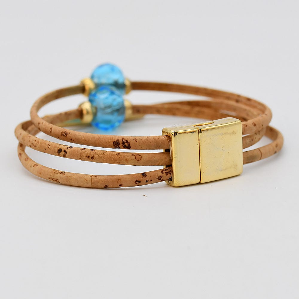 Bracelet en liège tressé noir – Unisexe, élégant et artisanal Bracelet en liège