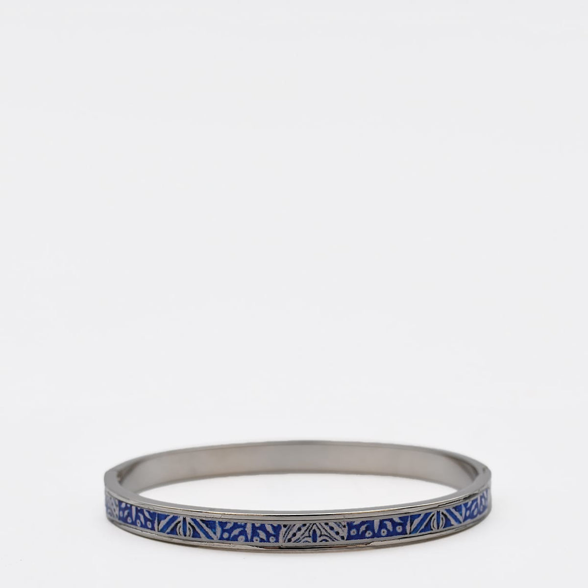 Bracelet en métal aux motifs azulejos bleus I Bijoux fantaisie portugais Bracelet "Azulejos"