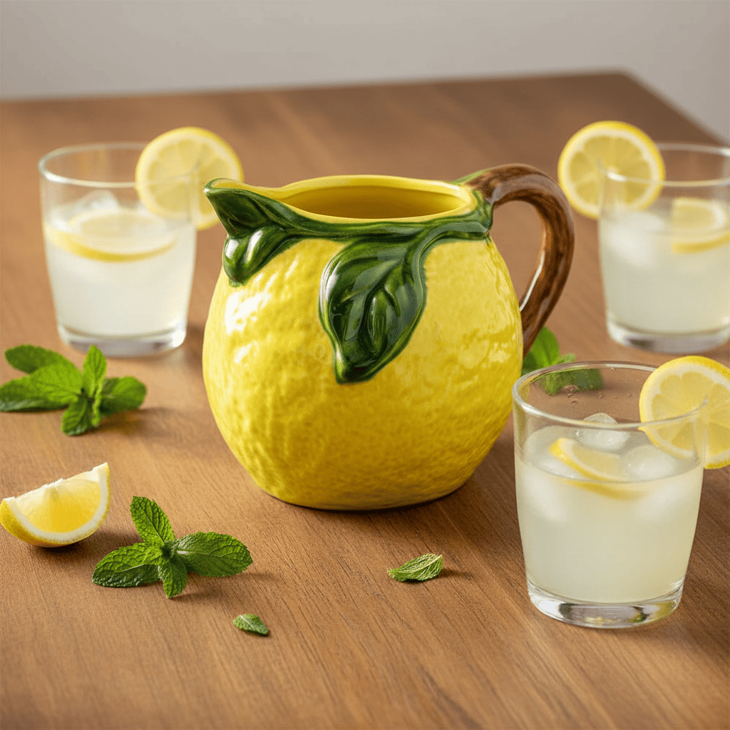 Carafe en céramique en forme de citron Carafe en céramique en forme de citron