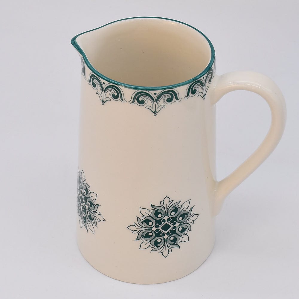 Carafe en céramique verte et blanche motifs azulejos version 3 Carafe en céramique "Brasão" - Verte