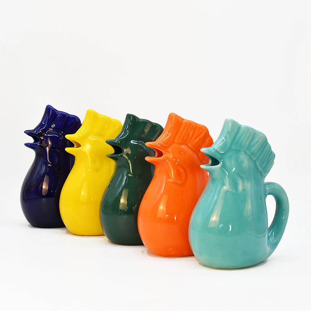 Carafe orange en céramique en forme de coq Carafe en céramique en forme de coq - Orange