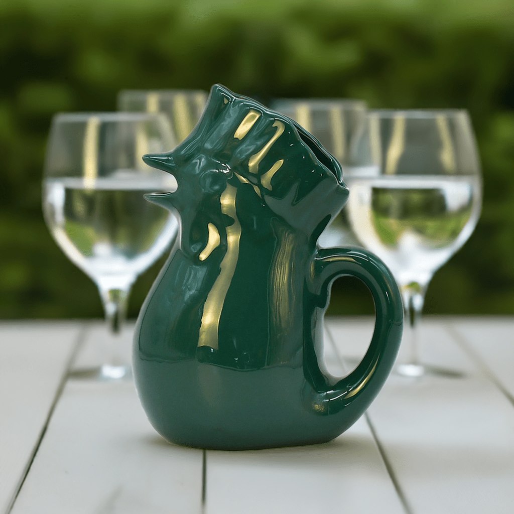 Carafe verte en céramique en forme de coq Carafe en céramique en forme de coq - Verte