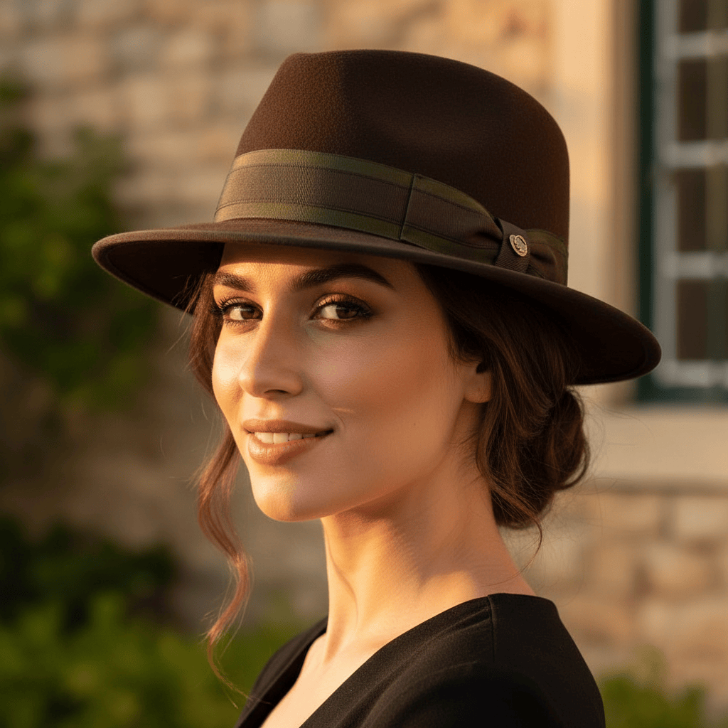 Chapeau en feutre Fedora - Marron Chapeau en feutre Fedora - Marron