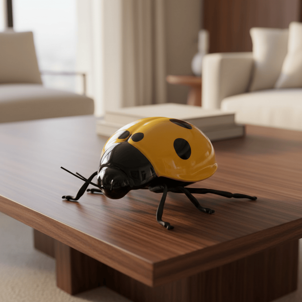 Coccinelle en céramique et laiton i Déco portugaise Coccinelle en céramique "Joaninha, voa, voa"