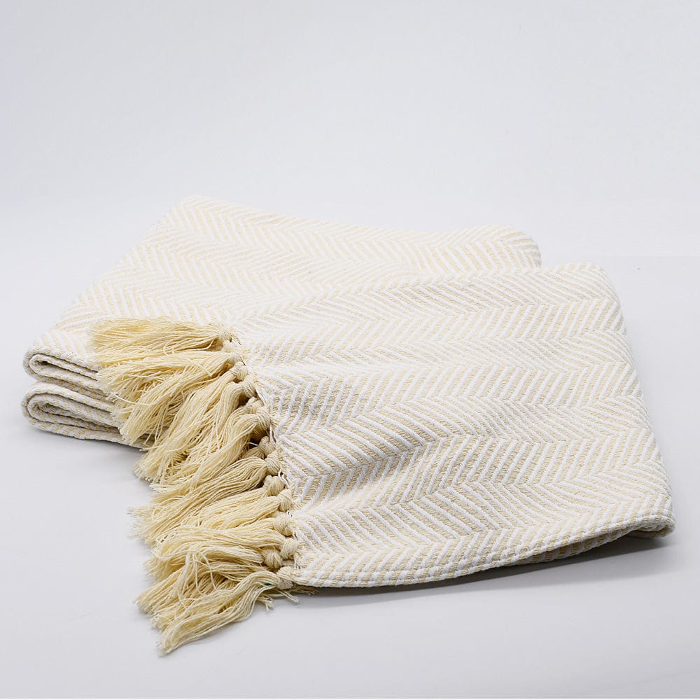 Coffret cadeau portugais plaid blanc & hirondelle en céramique Sac cadeau I Plaid à chevrons blanc et hirondelle assortie