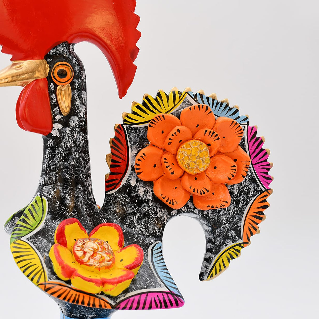 Coq de Barcelos noir 25cm | Prazeres Côta Portugal Coq de Barcelos 25cm noir - Prazeres Côta