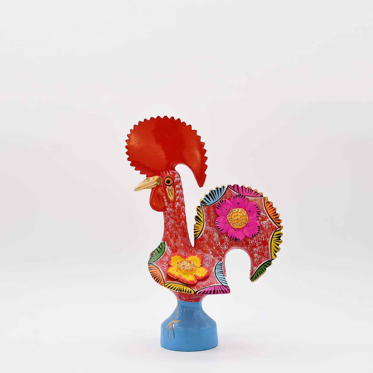 Coq de Barcelos rouge 25cm | Prazeres Côta Portugal Coq de Barcelos 25cm rouge - Prazeres Côta