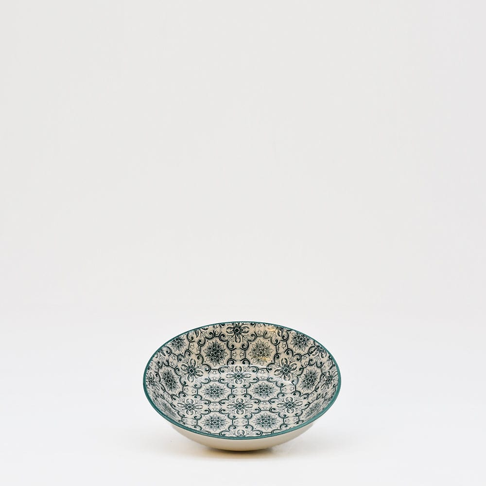 Coupe en céramique aux motifs azulejos verts et blancs Coupe en céramique "Padrão" 13cm - Vert