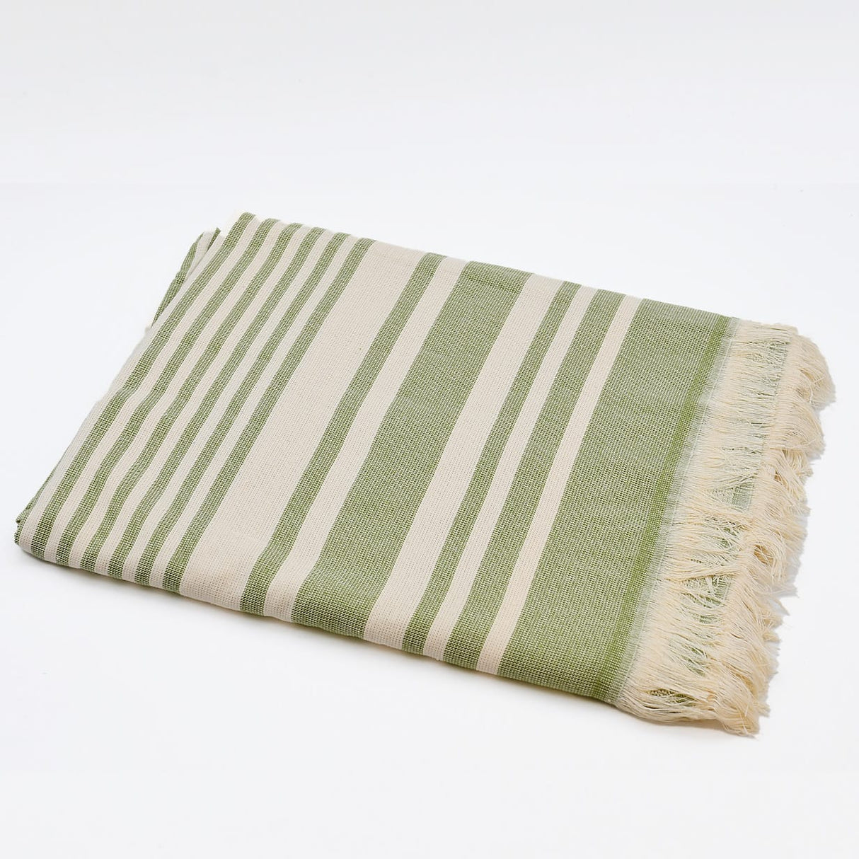 Drap de plage portugais vert 100% coton | Léger & séchage rapide Drap de plage portugais en coton - Vert