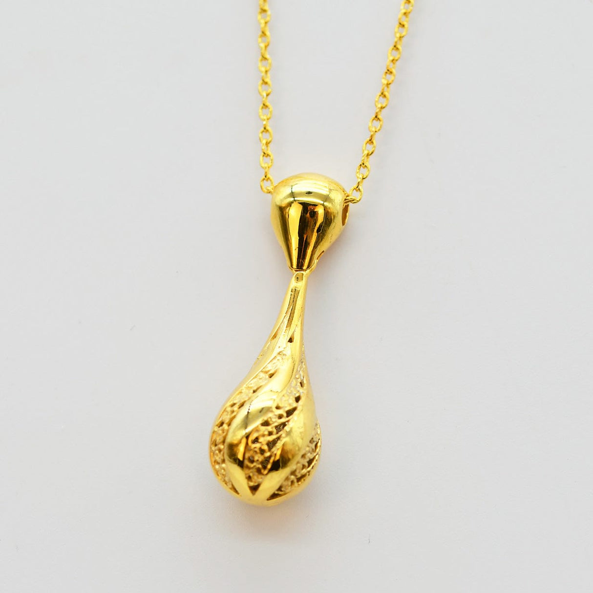 Gota de Luz – Collier en argent doré | Bijou portugais Gota de Luz I Collier en argent doré