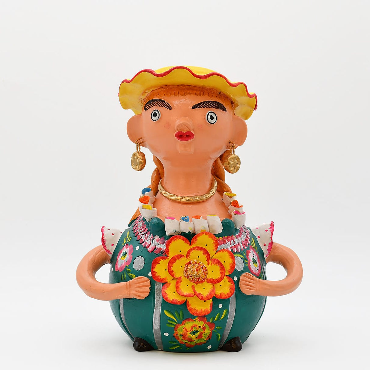 Grande figurine en terre cuite I Ar naïf du Portugal Boneca Barriguda 40cm - Prazeres Côta