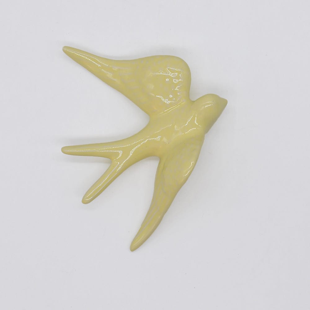 Grande hirondelle portugaise traditionnelle en céramique en 20 couleurs Grandes hirondelle en céramique 15cm - 20 couleurs Jaune paille