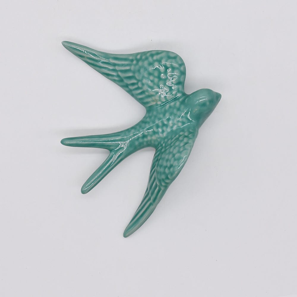 Hirondelle portugaise traditionnelle en céramique en 20 couleurs Hirondelles moyennes en céramique 11cm - 20 couleurs Bleu caraïbes