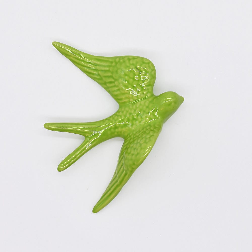 Hirondelle portugaise traditionnelle en céramique en 20 couleurs Hirondelles moyennes en céramique 11cm - 20 couleurs Vert citron