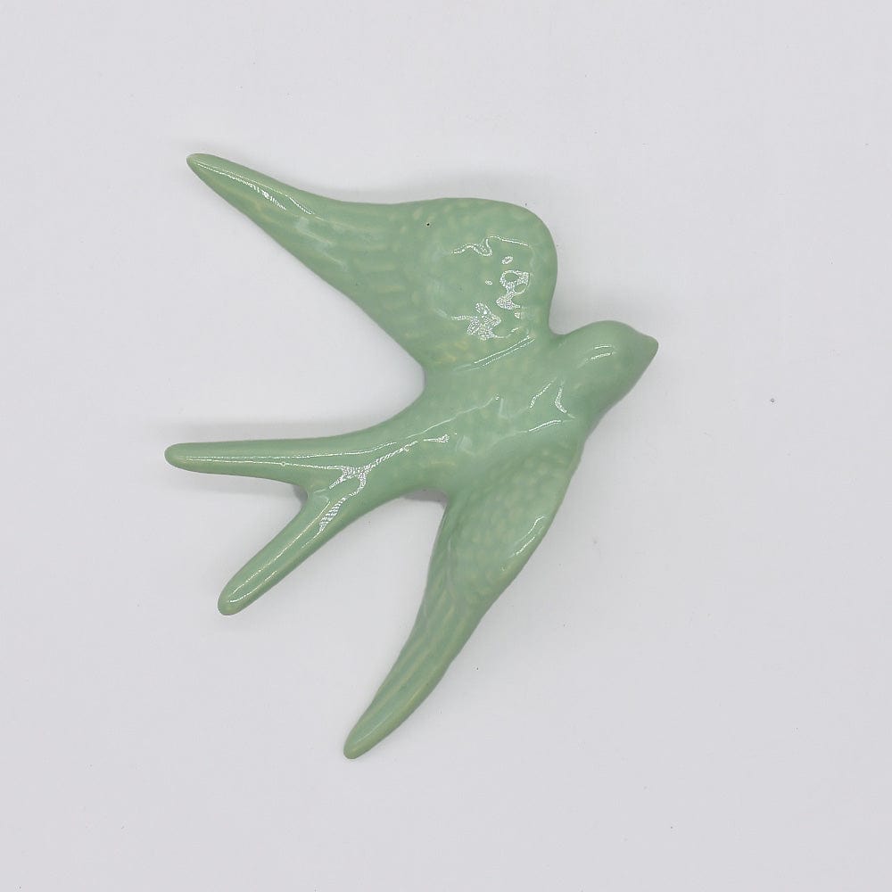 Hirondelle portugaise traditionnelle en céramique en 20 couleurs Hirondelles moyennes en céramique 11cm - 20 couleurs Vert d'eau