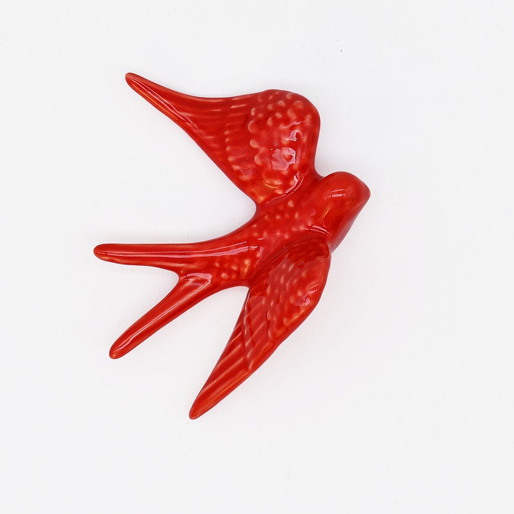 Hirondelle portugaise traditionnelle en céramique en 20 couleurs Petite hirondelle en céramique 11cm - 20 couleurs Rouge