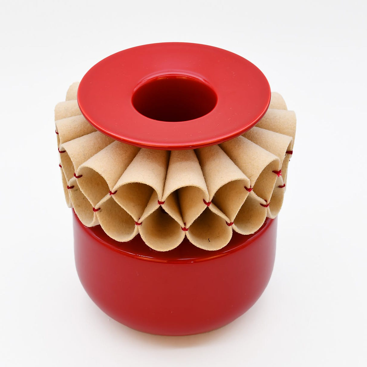 Jarra de Rufos – Jarre artisanale portugaise en faïence rouge Vase en céramique "A Jarra de Rufos" - Rouge