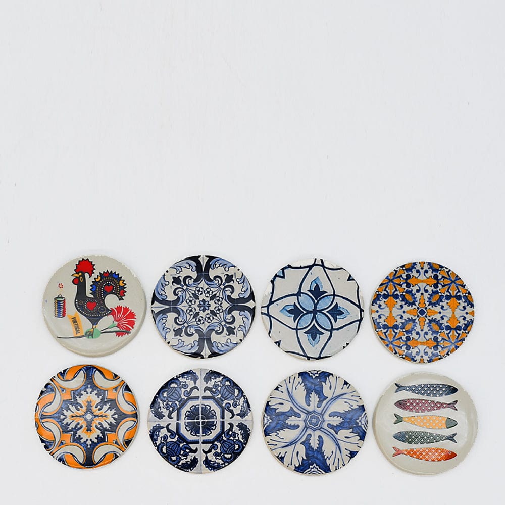 Magnets Azulejo Portugais en Céramique – Bleu et Blanc Magnets en céramique