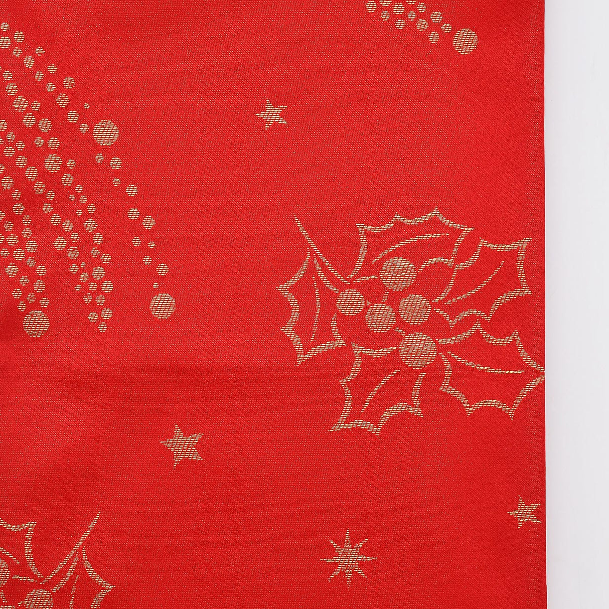 Nappe rouge Festive Argentée – Élégance Portugaise & Entretien Facile Nappe en coton "Festas" - Rouge