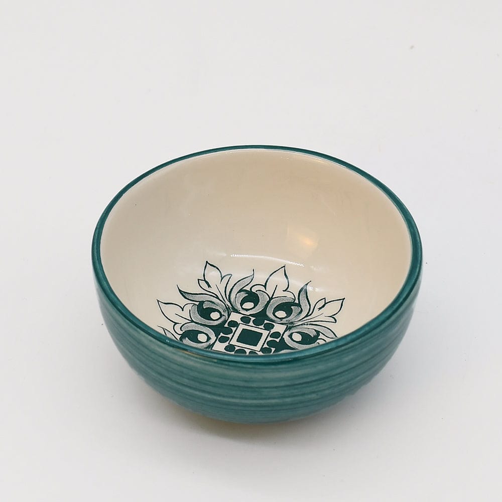 Petit bol de 8cm motifs azulejos verts portugais Petit bol en céramique "Brasão" 8cm - Vert