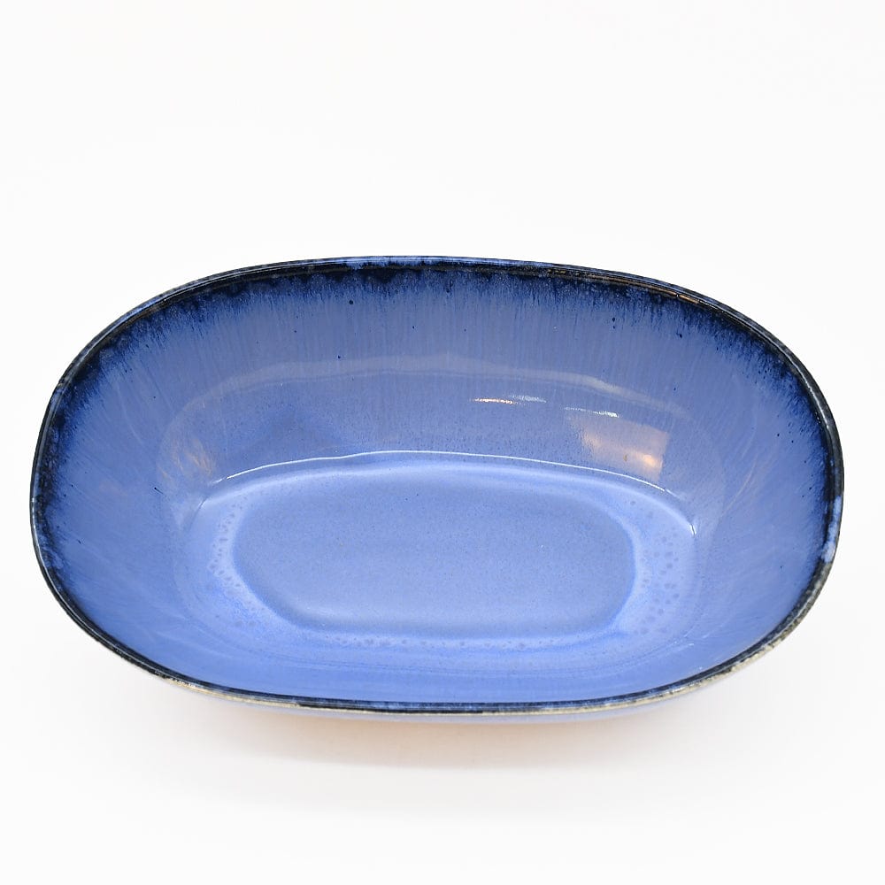 Plat de service en grès de la collection portugaise Amazonia Plat à four en grès "Amazonia" Bleu - 00cm
