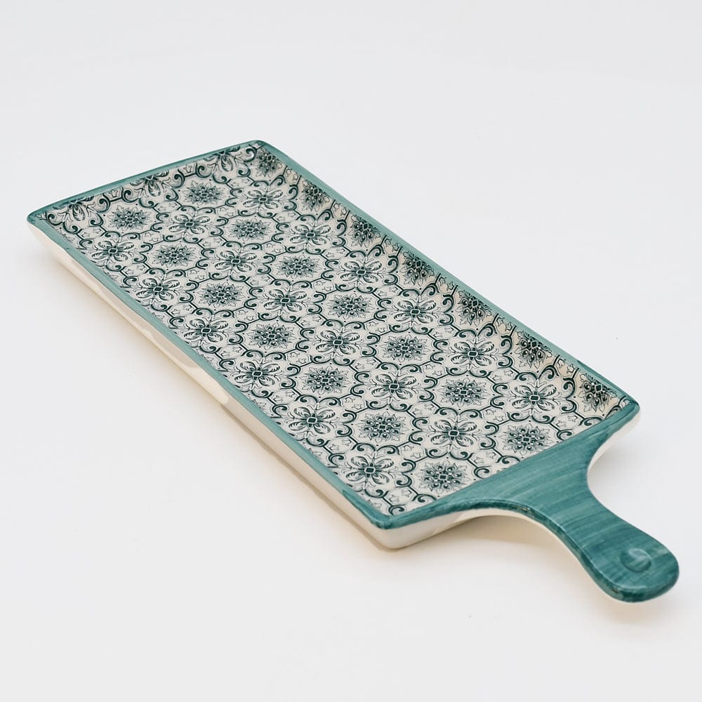 Plat en céramique motifs azulejos verts Plat en céramique "Padrão" - Vert