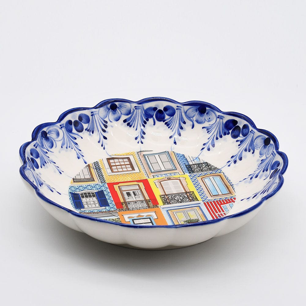 Plat en céramique traditionnel du Portugal I bleu 24cm Plat en céramique "Janelas" - 24cm