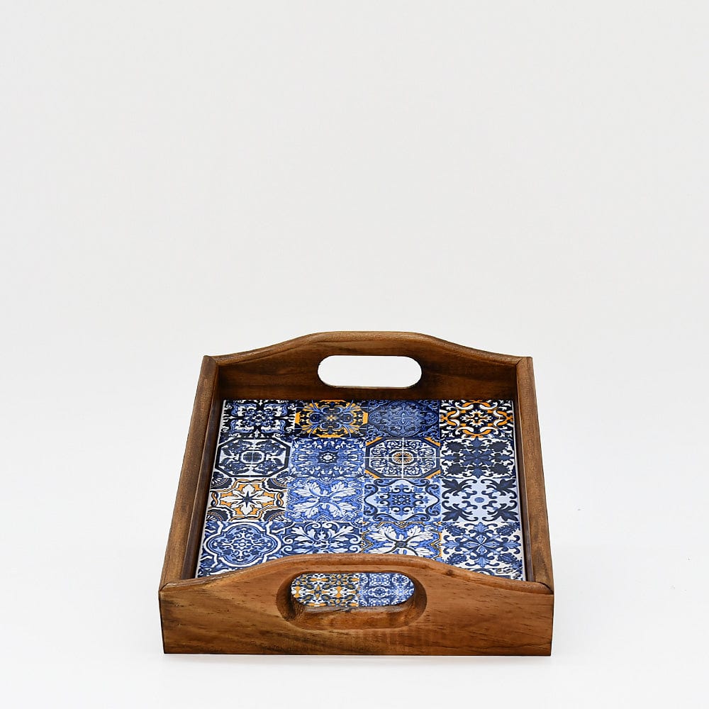 Plateau en faïence bleue Azulejo du Portugal I Vente en ligne Plateau "Azulejos"