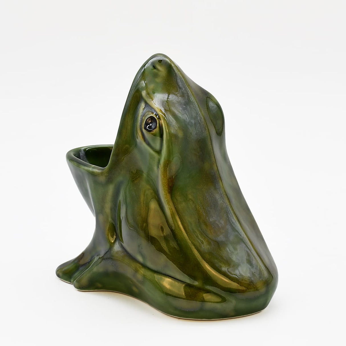 Pot à éponge en céramique en forme de grenouille Pot à éponge en céramique en forme de grenouille