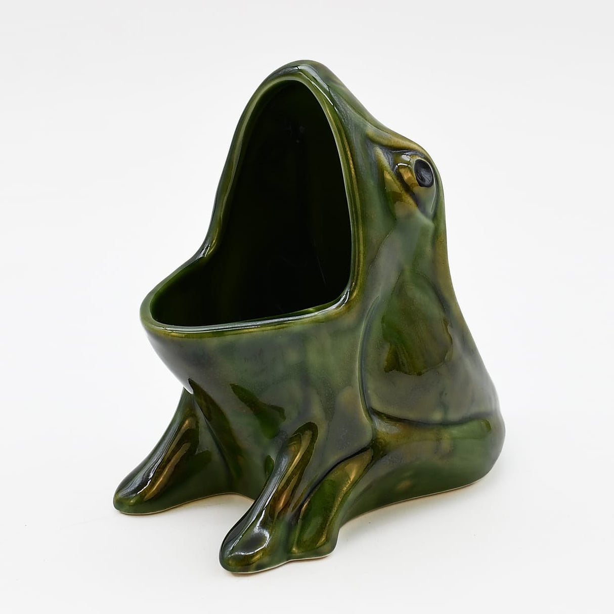 Pot à éponge en céramique en forme de grenouille Pot à éponge en céramique en forme de grenouille