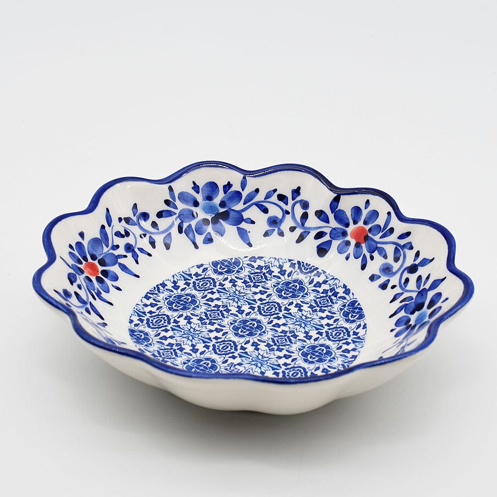 Saladier en céramique traditionnel du Portugal I bleu 24cm Saladier en céramique "Tradicional" Bleu - 24cm