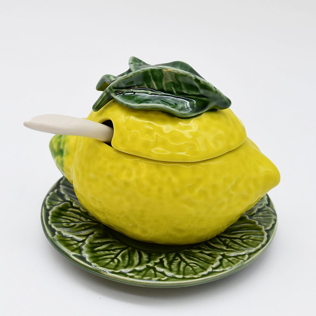 Saladier en forme de citron I Vaisselle artisanale du Portugal Sucrier en céramique en forme de citron