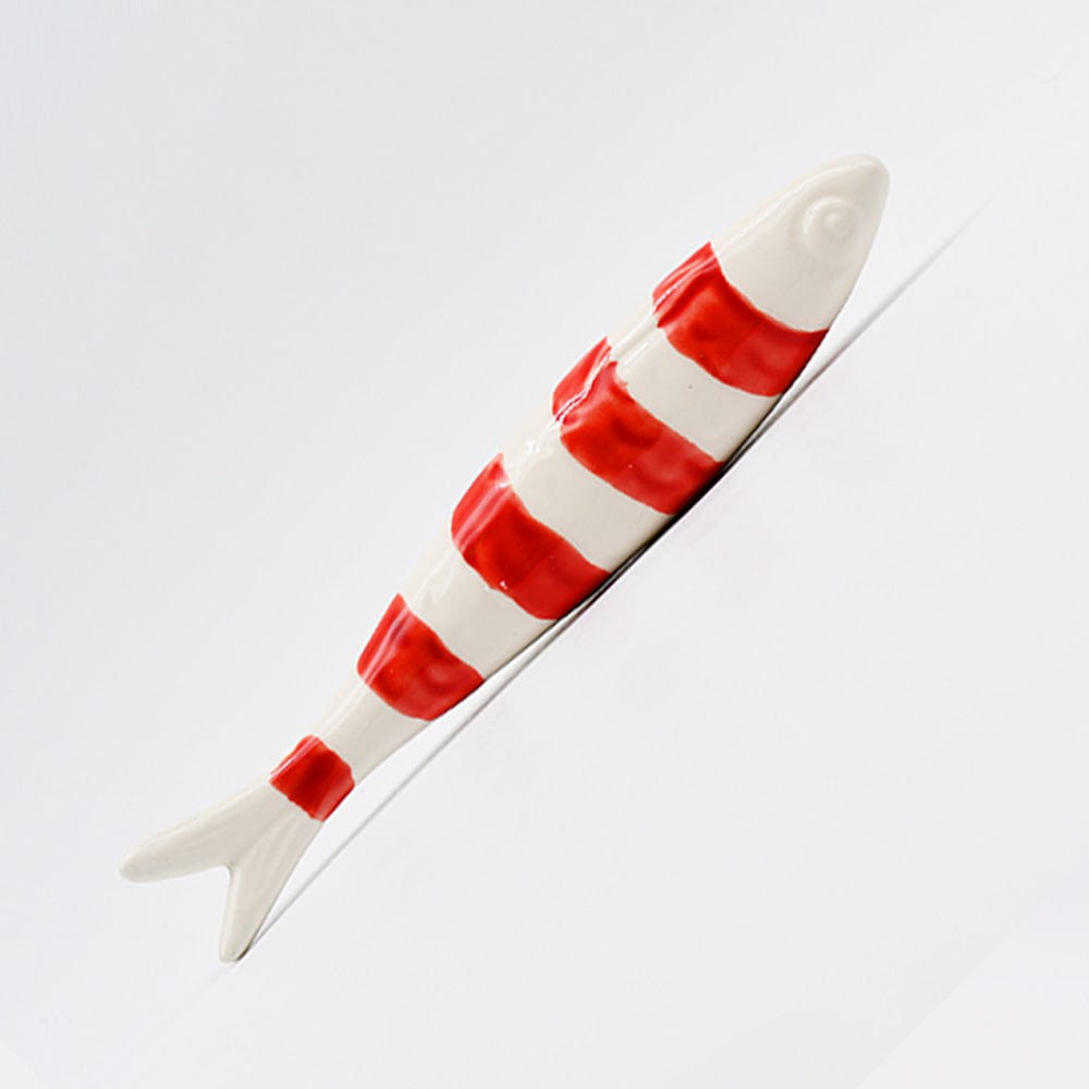 Sardine en céramique de Caldas da Rainha I Décoration murale Sardine en céramique de Caldas da Rainha (6 couleurs) Blanc & Rouge
