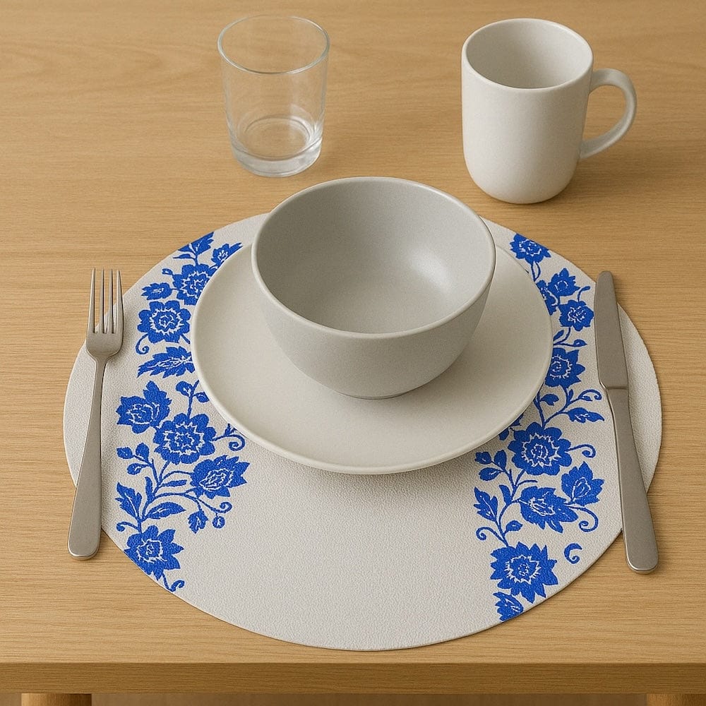 Set de table en fibres recyclées I Produit artisanal portugais Set de table en fibres naturelles recyclées