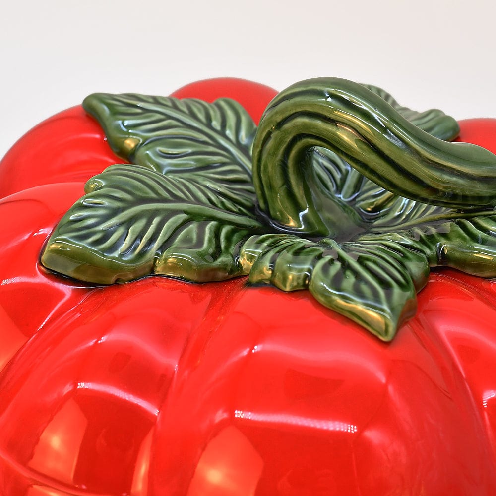 Soupière en forme de tomate I Vaisselle traditionnelle portugaise Soupière en céramique en forme de tomate