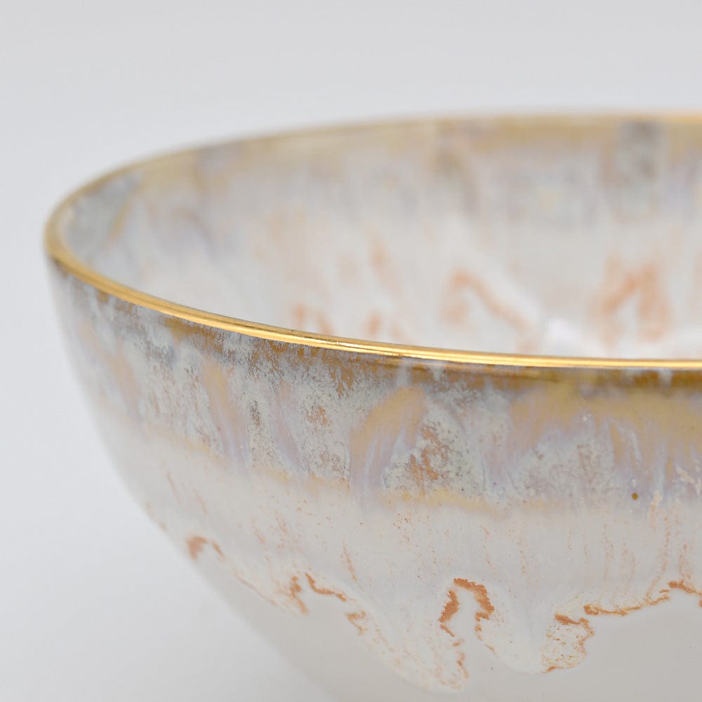 Tasse, mug en grès doré I Vaisselle du Portugal Bol en grès "Taormina" - Doré