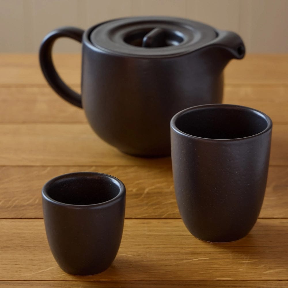Théière en grès noir mat 50cl avec diffuseur Théière en grès “Pacifica" - Anthracite