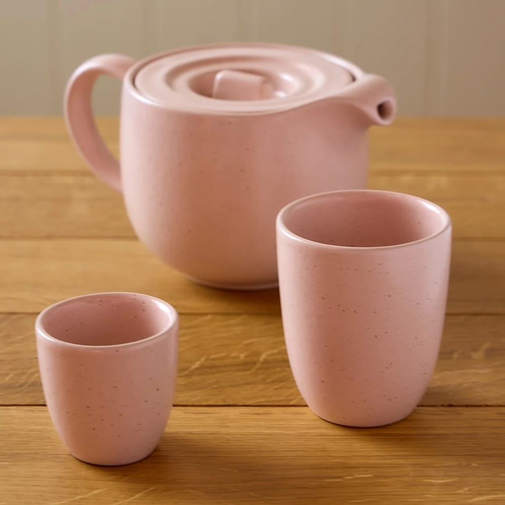 Théière en grès rose mat 50cl avec diffuseur Théière en grès “Pacifica" - Rose