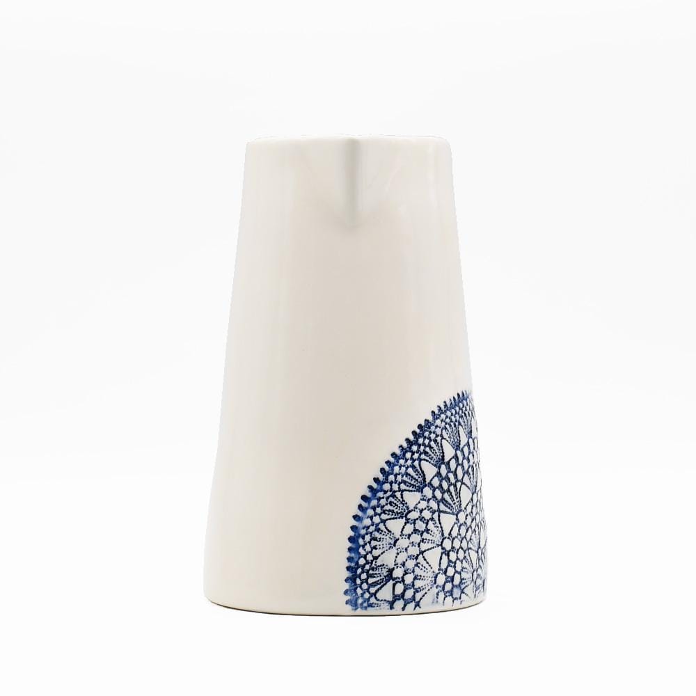 Assiette en céramique bleue I Motifs dentelles portugaises Carafe "Renda" - Bleue
