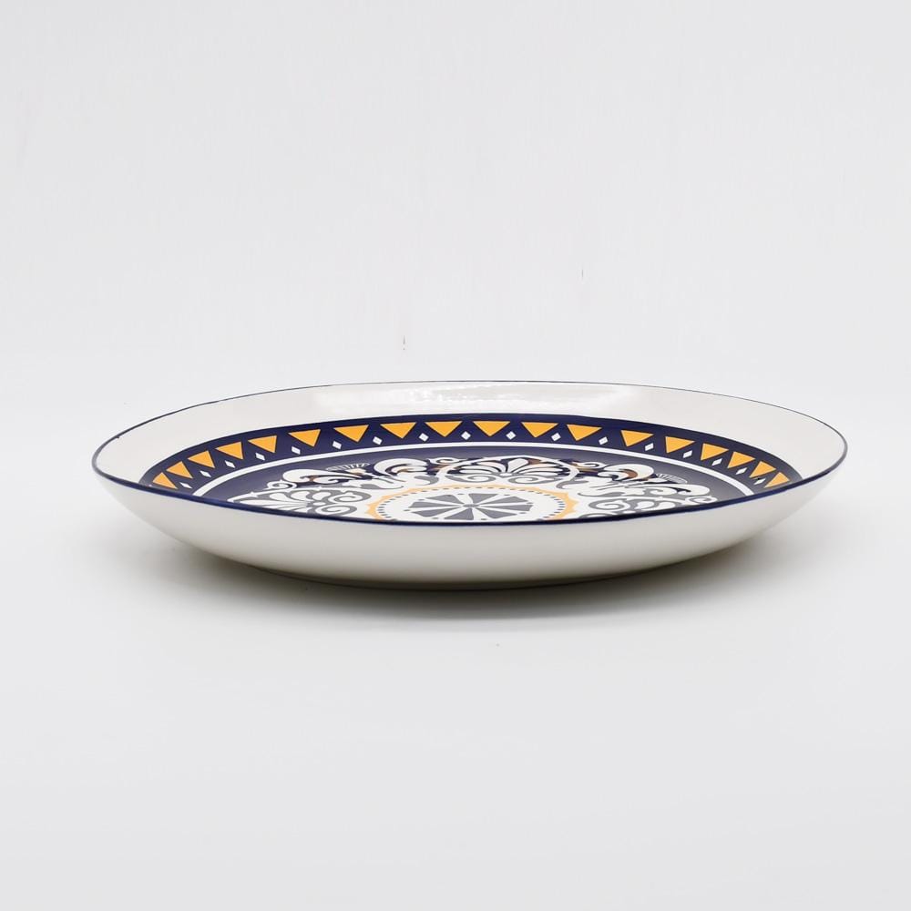 Assiette en céramique traditionnelle de Portugal I Bleue 25cm Assiette en céramique "Tradicional" - 27 cm